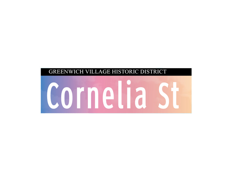 Replica Street Name Signs | Cornelia St (Color)